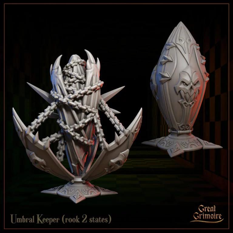 暗影守卫者——3D打印模型|Great Grimoire – Umbral Keeper – 3D Print Model