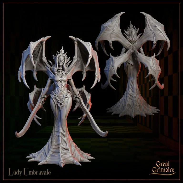 《伟大魔典·乌姆布拉瓦尔·3D打印模型》|Great Grimoire – Lady Umbravale – 3D Print Model