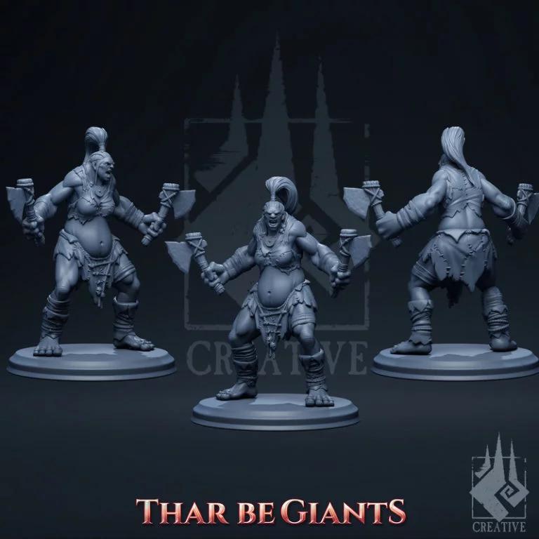 巨兽出没——斯鲁甘·恐怖——3D打印模型|Thar Be Giants – Srugan the Fearsome – 3D Print Model