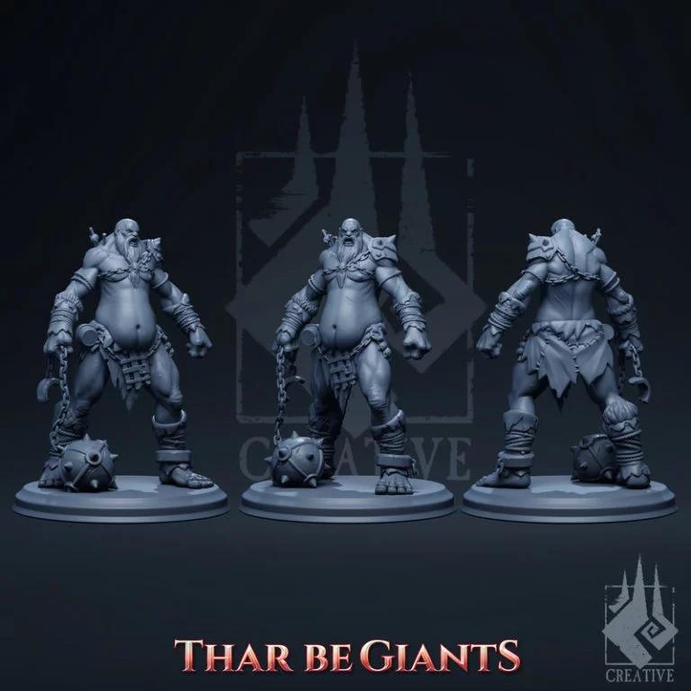 巨兽出没——格罗格·无锁——3D打印模型|Thar Be Giants – Grog the Unchained – 3D Print Model