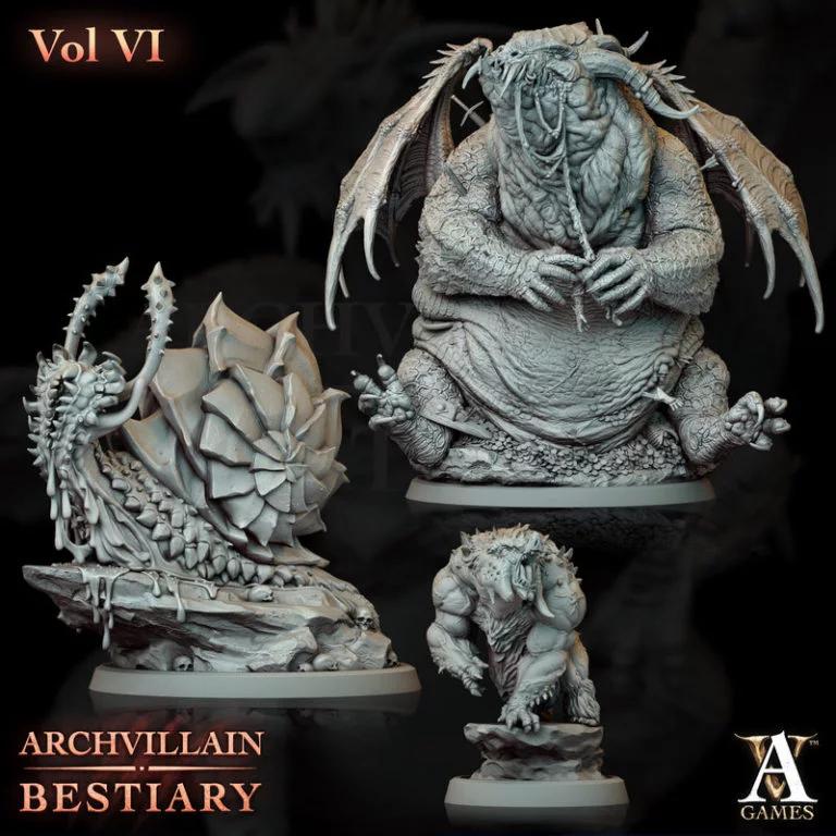 Archvillain游戏设定集第六卷：3D打印角色模型|Archvillain Games – Archvillain Bestiary Vol. VI – 3D Print Model