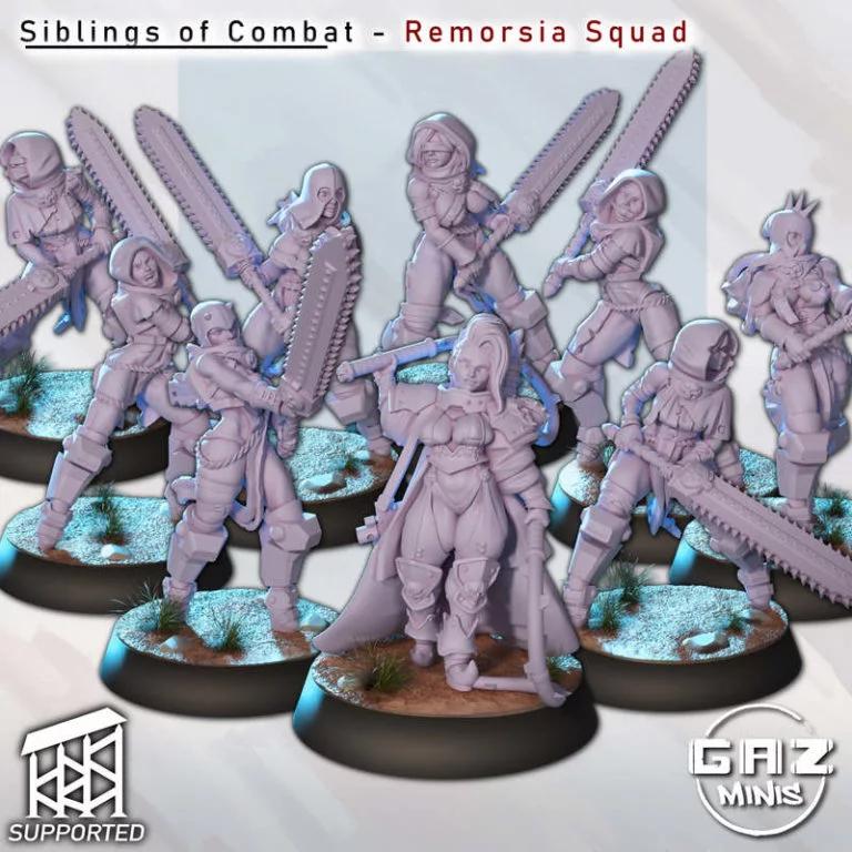 战斗兄弟团——Remorsia小队3D打印模型|Siblings of Combat – Remorsia Squad – 3D Print Model