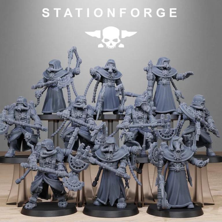 grimguard科技工程师——3D打印格斗战士模型|Grimguard Tech Engineers – 3D Print Model