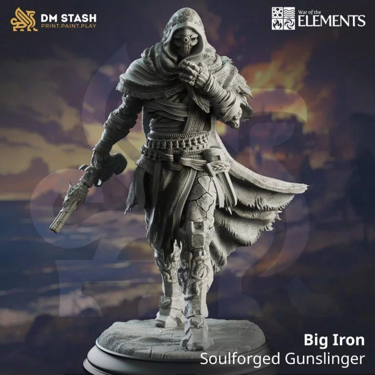 钢铁之魂——锻造枪手 3D打印模型|Big Iron – Soulforged Gunslinger – 3D Print Model