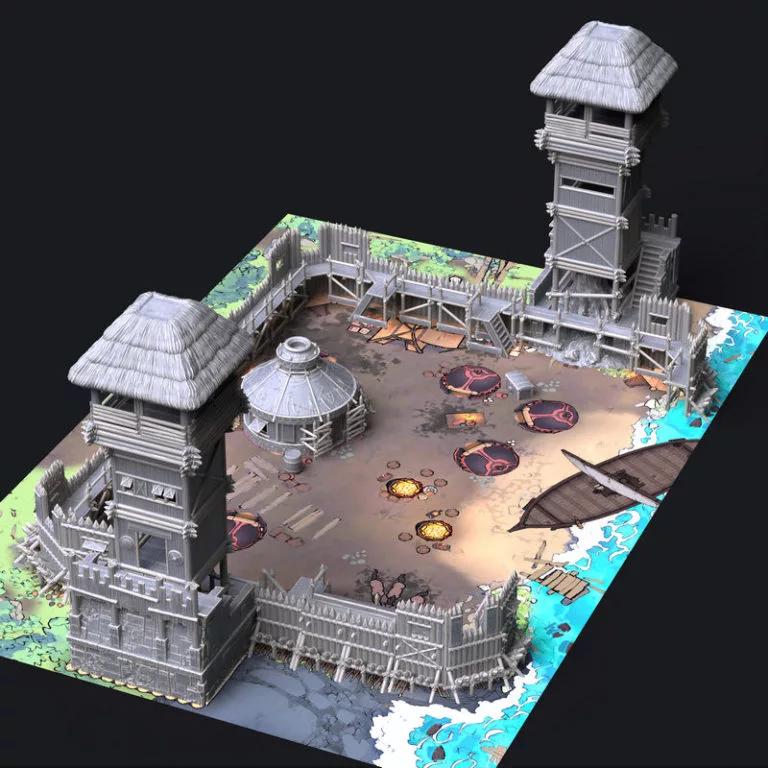 帕利萨德堡垒：科尔德尼营地3D打印模型|Palisade Fort – Terrain Set – Koldeni Encampment – 3D Print Model