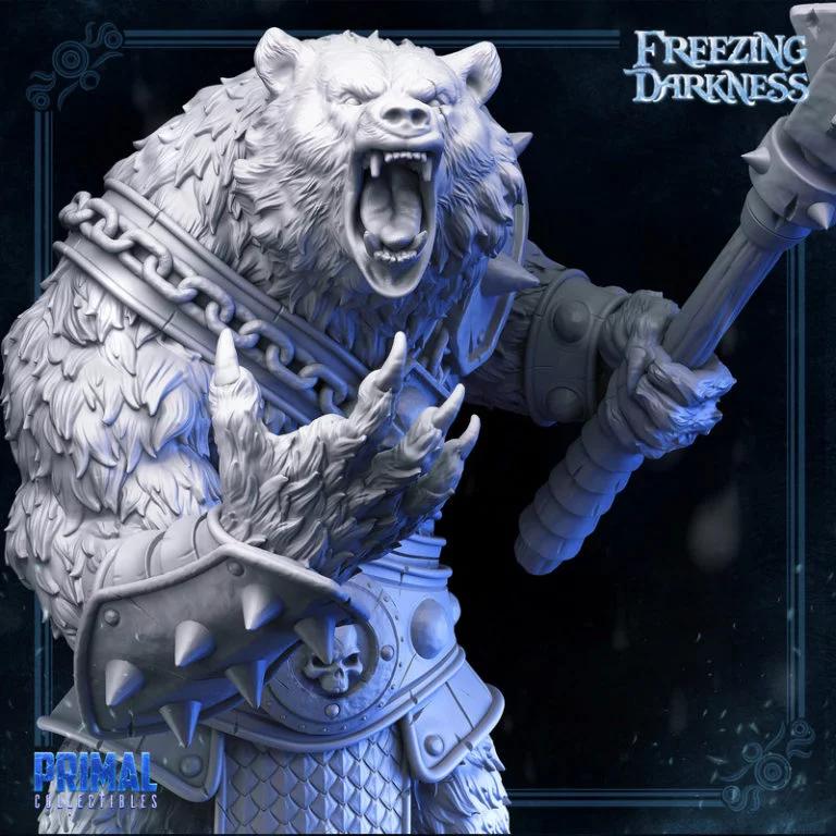 冻寒黑暗——战熊——3D打印模型|Freezing Darkness – War Bear – 3D Print Model