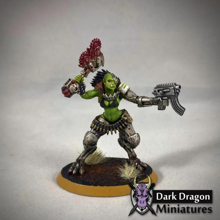 Cybork小妖精迷你模型（矮人角色，DND奇幻世界，3D打印）|Cybork Pinup Miniature (Orc, Mini, DnD) – 3D Print Model