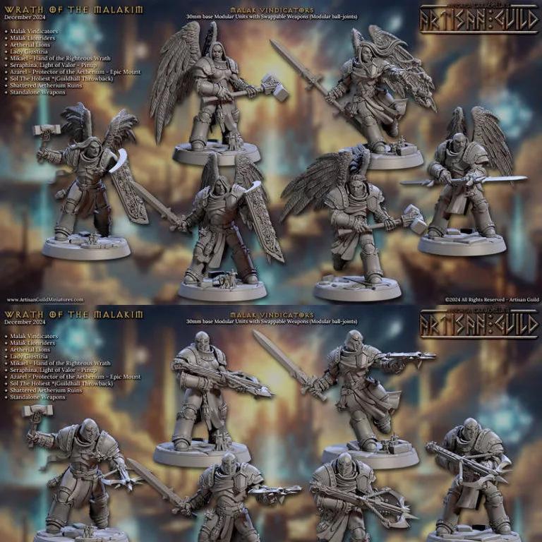 匠人 guild《玛拉基之怒》完整套装（68件）3D打印模型|Artisan Guild – Wrath of the Malakim (Complete Set – 68) – 3D Print Model