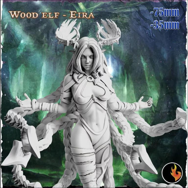 木精灵·艾拉·幻想少女·3D打印模型|Wood Elf – Eira – Fantasy Girls – 3D Print Model