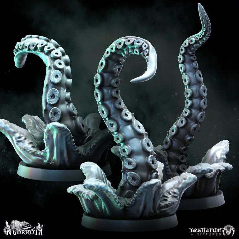 崛起的触手 x 3 - 3D打印模型|Rising Tentacles x 3 – 3D Print Model