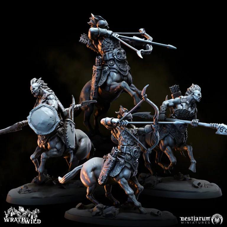 赛博战士x4 3D打印模型|Centaur Skirmishers x 4 – 3D Print Model