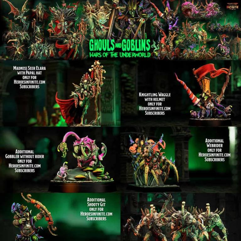 英雄无限：幽灵与小鬼——地下世界之战 3D打印模型|Heroes Infinite – Ghouls and Goblins – Wars of the Underworld – 3D Print Model