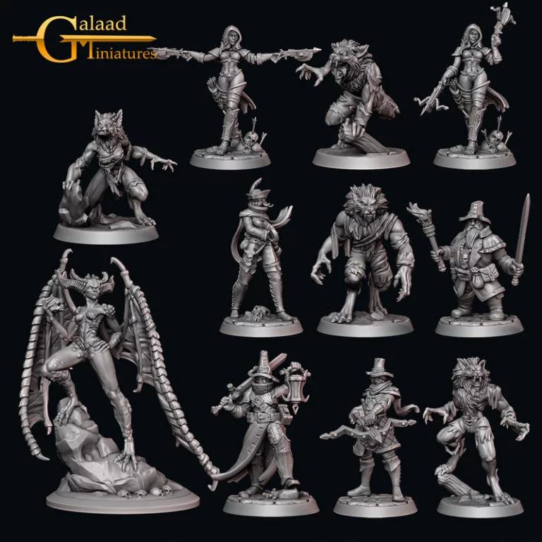 Galaad迷你模型十月新品：猎人3D打印模型|Galaad Miniatures – October Release Hunters – 3D Print Model