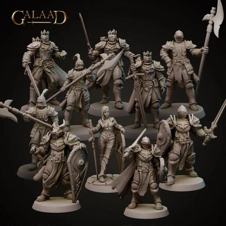 Galaad迷你模型——骑士3D打印雕塑|Galaad Miniatures – Knights – 3D Print Model