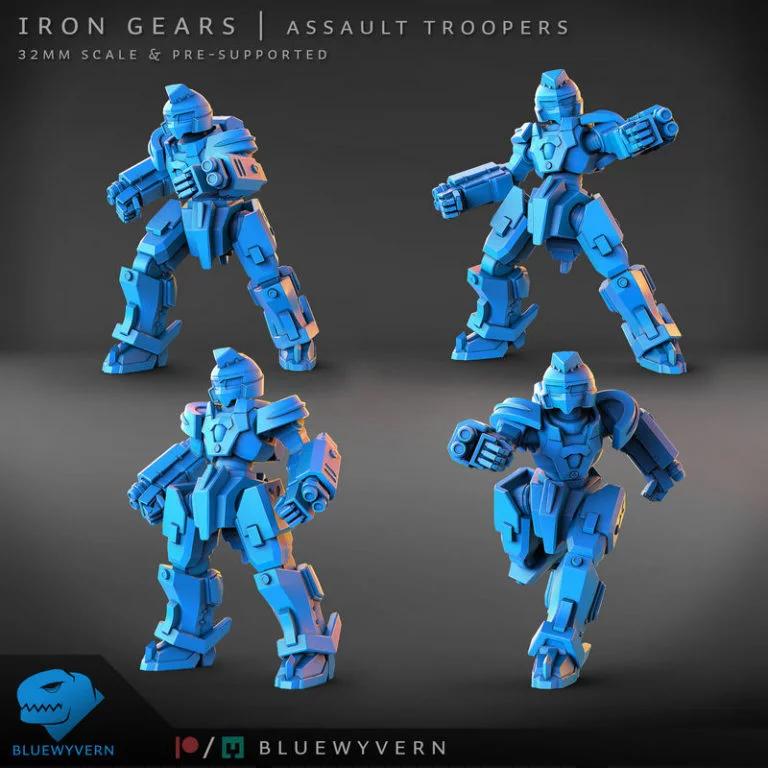 铁齿轮——突击兵（模块化）3D打印模型|Iron Gears – Assault Troopers (Modular) – 3D Print Model