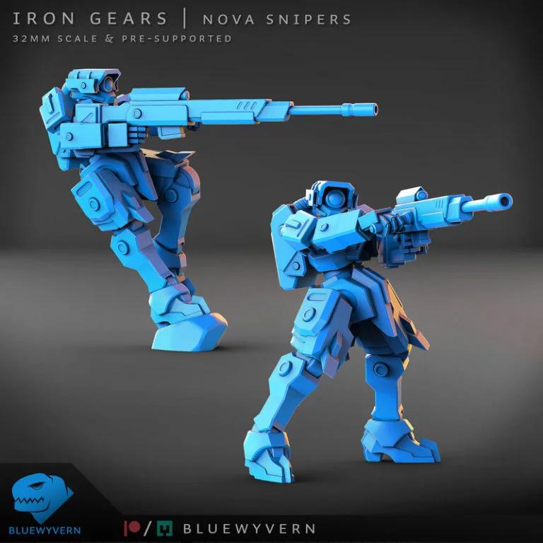 诺瓦狙击手（模块化）3D打印模型|Iron Gears – Nova Snipers (Modular) – 3D Print Model