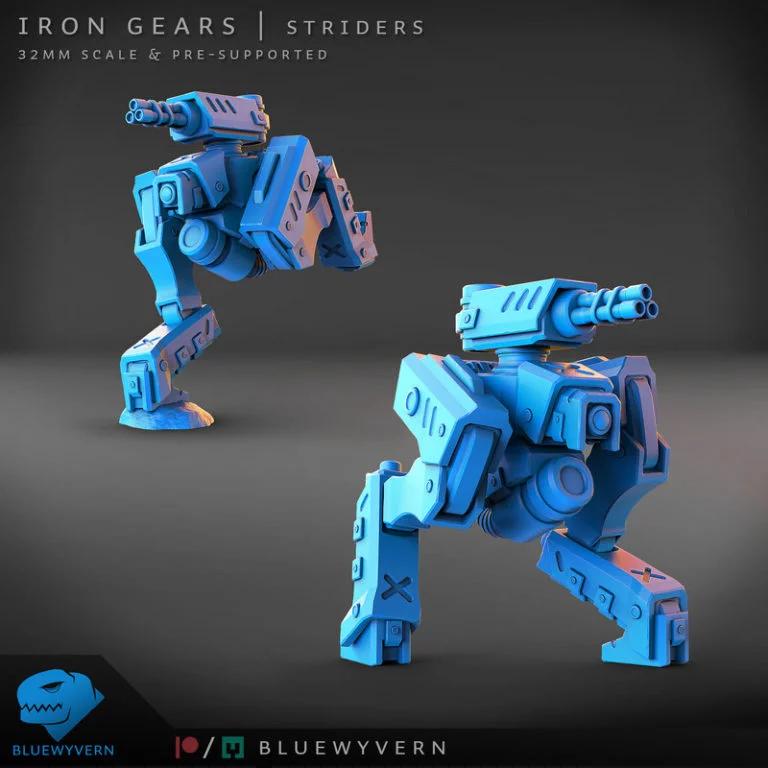 铁齿轮——行者（模块化）3D打印模型|Iron Gears – Striders (Modular) – 3D Print Model