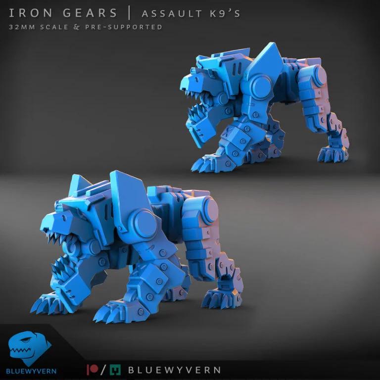 铁齿轮——攻击型警犬3D打印模型|Iron Gears – Assault K9’s – 3D Print Model