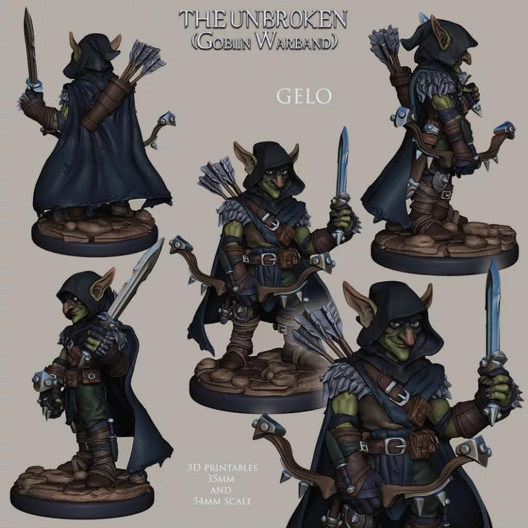 Gelo - 矮人弓手 - 3D打印模型|Gelo – Goblin Archer – 3D Print Model