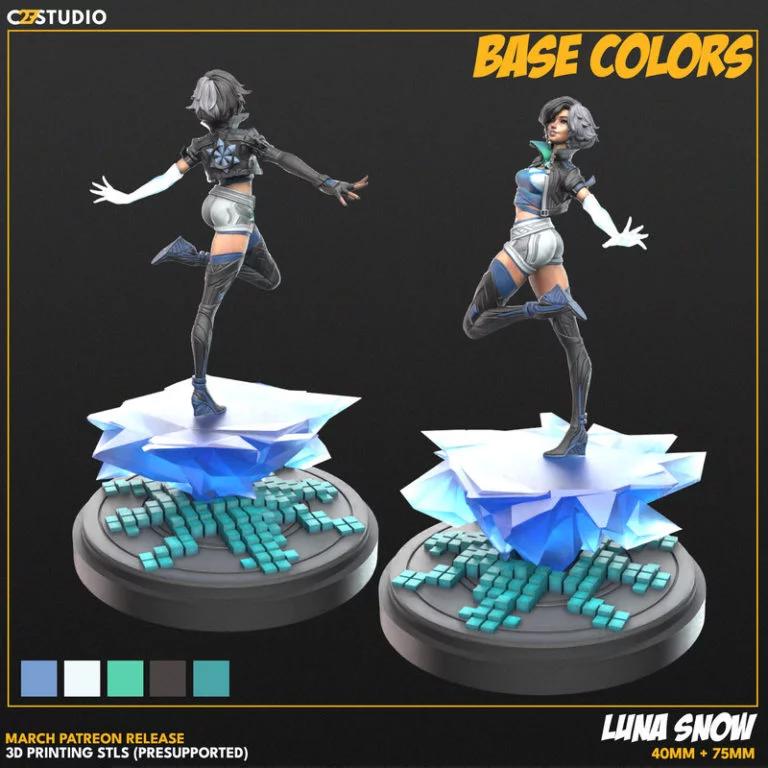Luna Snow 3D打印模型|Luna Snow – Chill Beats – 3D Print Model
