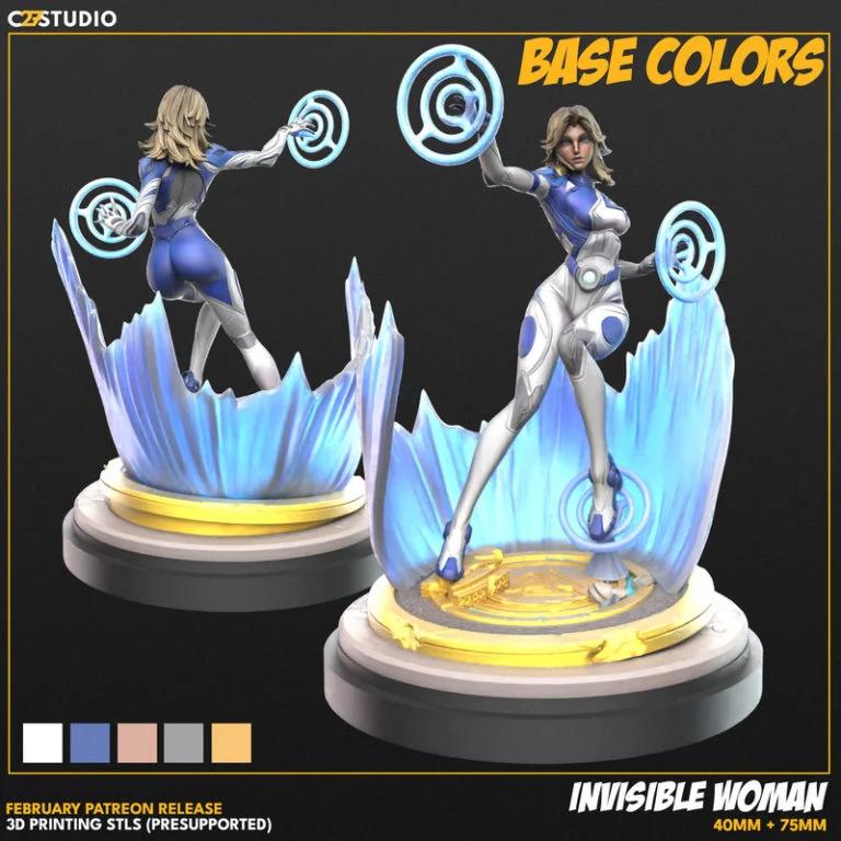 隐形女侠 - 空洞辣妹 - 3D打印模型|Invisible Woman – Hollow Hottie – 3D Print Model