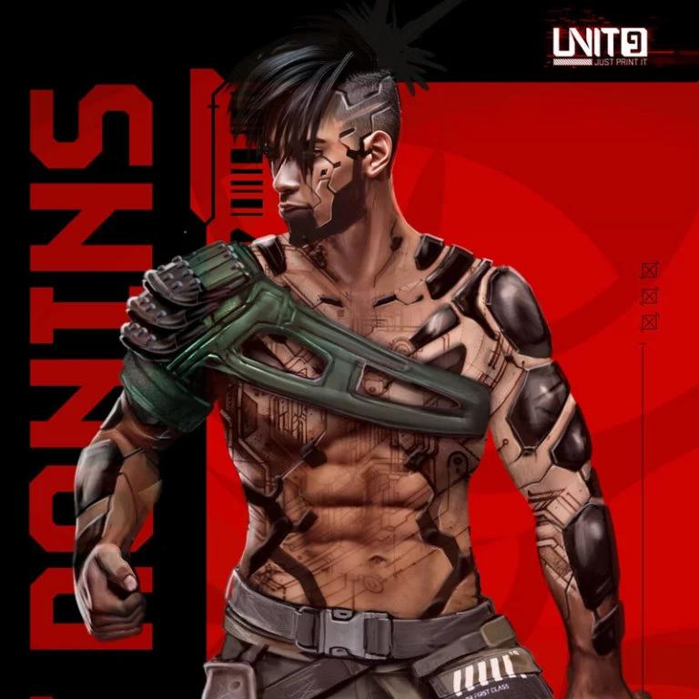 赛博朋克——矢吹弘——街头武士——3D打印模型|Cyberpunk – Hiroshi Hex Yamamoto – Street Ronins – 3D Print Model