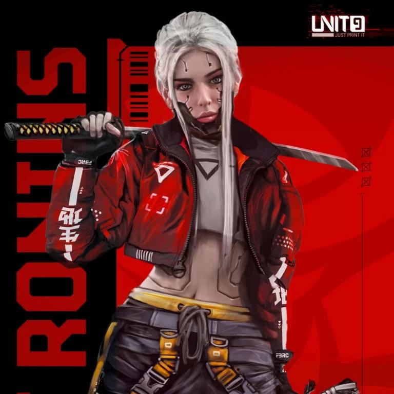 赛博朋克·艾米脉冲·街头忍者·3D打印模型|Cyberpunk – Emi Pulse Nakahara – Street Ronins – 3D Print Model