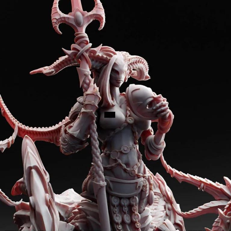 恶魔公主——daemon damzels 3D打印模型|Demon Princess – Daemon Damzels – 3D Print Model
