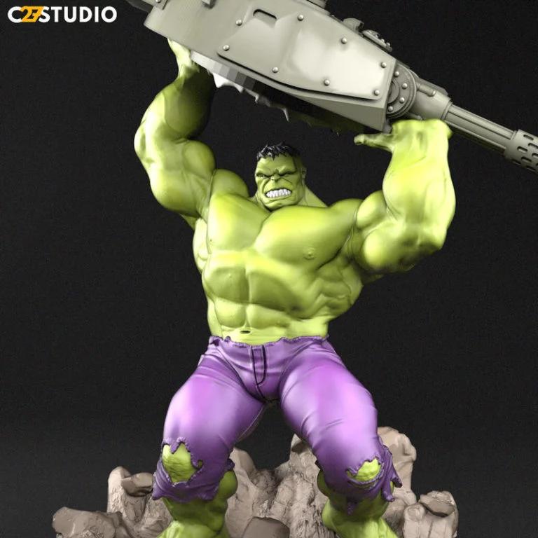 绿巨人 - 绿色打击 - 3D打印模型|Hulk – Green Smash – 3D Print Model