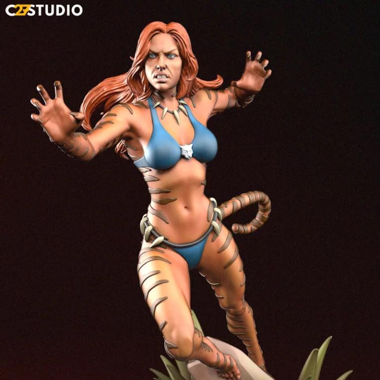 Tigra与Cheetara 3D打印模型|Tigra – Cheetara – 3D Print Model