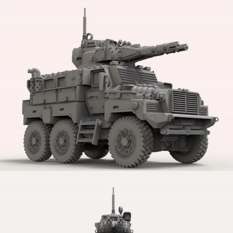MRAP步兵装甲运输车 3D打印模型|MRAP Infantry Armored Transport – 3D Print Model