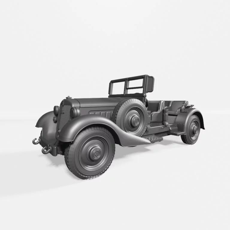 霍奇830R凯布勒瓦根（德国，二战）3D打印模型|Horch 830 R Kubelwagen (Germany, WW2) – 3D Print Model