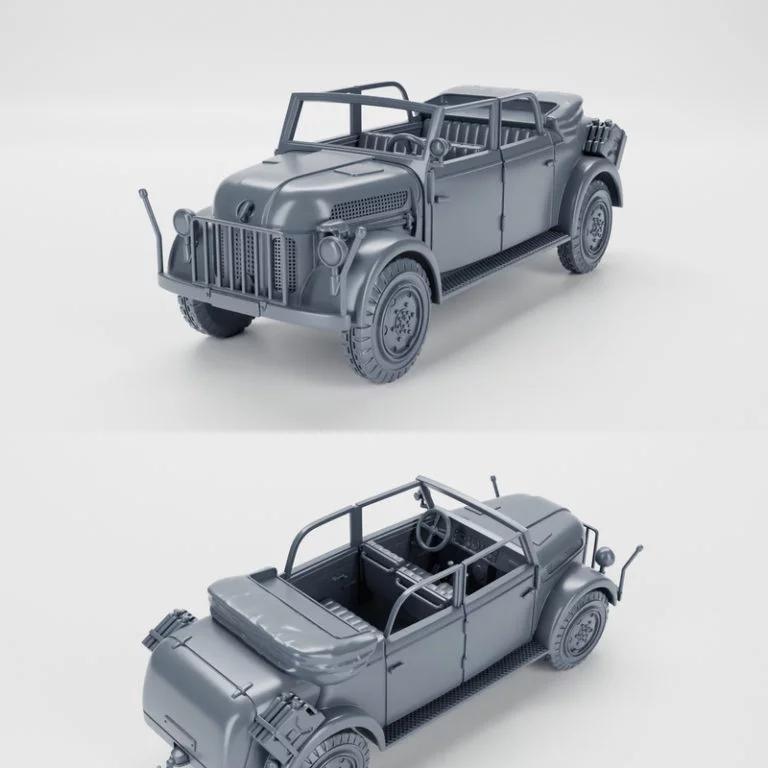 斯泰尔1500指挥车（德国，二战）3D打印模型|Steyr 1500 Command Car (Germany, WW2) – 3D Print Model