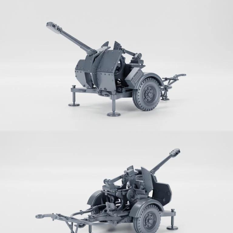德国二战Flak 38防空炮 3D打印模型|3cm Flak 38-103 Jaboshreck AA Gun (Germany, WW2) – 3D Print Model