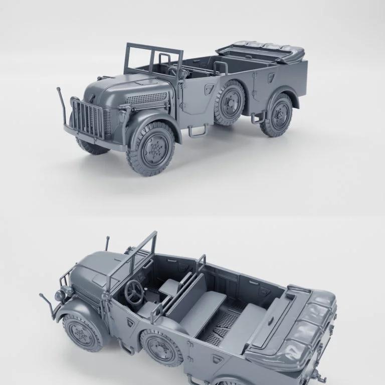 Steyr 1500A (Typ 270) 3D打印军事模型|Steyr 1500A (Typ 270) (Open and Closed) (German, WW2) – 3D Print Model