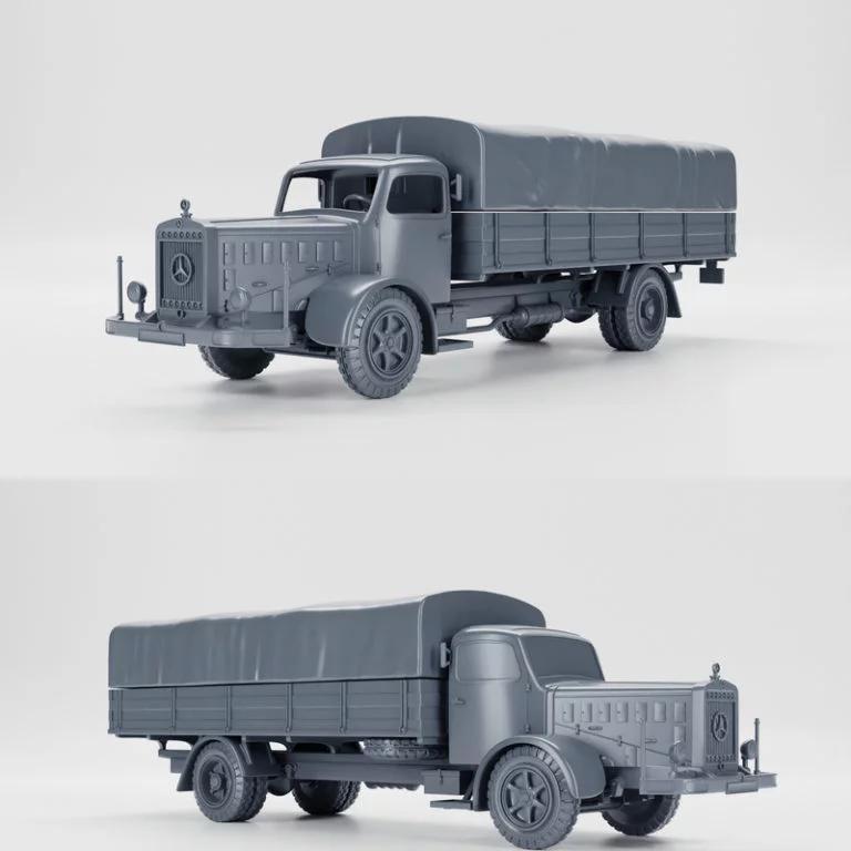 梅赛德斯-奔驰L6500重型卡车（德国，二战）3D打印模型|Mercedes-Benz L6500 Heavy Truck (Germany, WW2) – 3D Print Model
