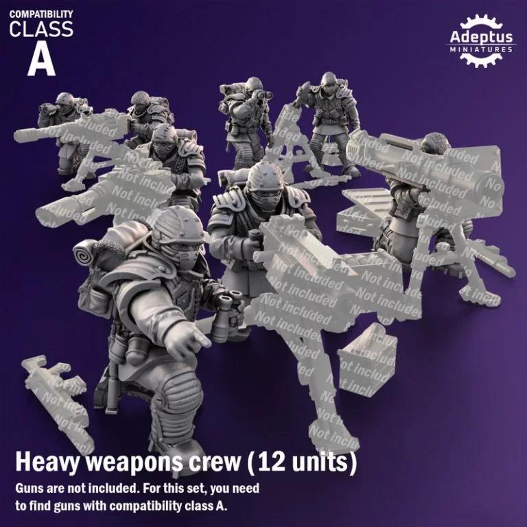 帝国守卫军风暴部队重型武器小队 3D打印模型|Heavy Weapons Team Stormworn Troops Imperial Guard – 3D Print Model