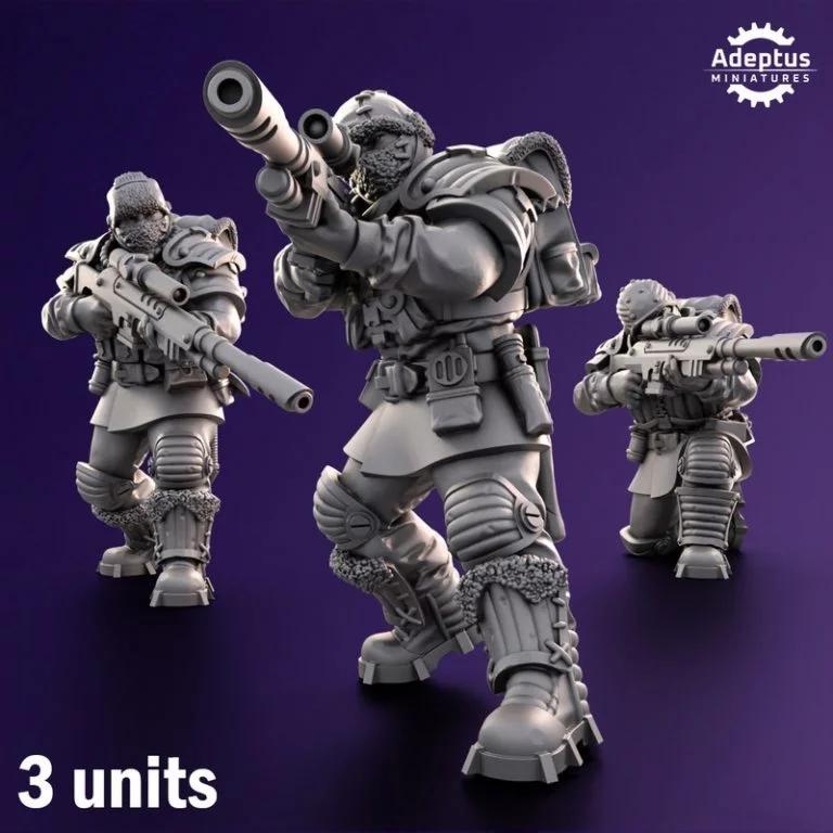 狙击手风暴之役帝国守卫队——3D打印模型|Snipers Stormworn Troops Imperial Guard – 3D Print Model
