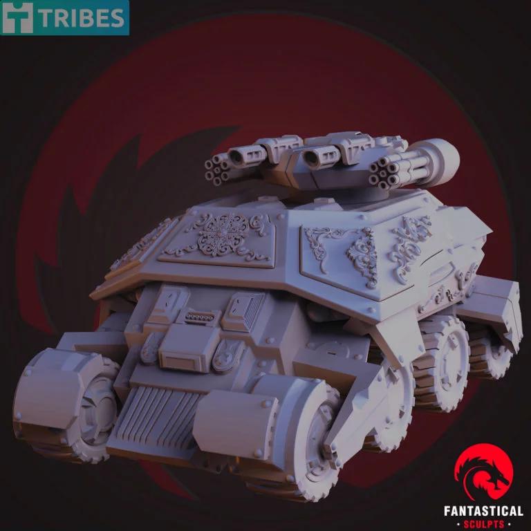 Testudo – 三棱龟战斗载具 3D打印模型|Testudo – Turtle Pattern Combat Vehicle – 3D Print Model