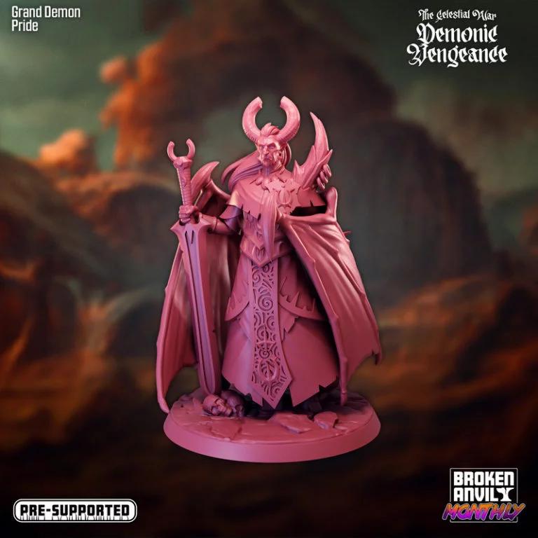 天界之战——恶魔复仇 大型恶魔之傲 3D打印模型|The Celestial War – Demonic Vengeance Grand Demon Pride – 3D Print Model
