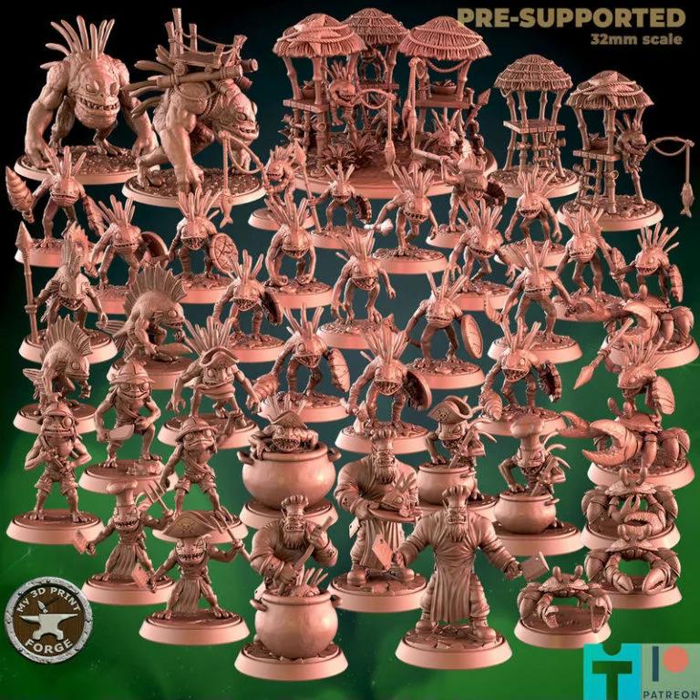 Murlocs 3D打印模型：我的3D打印锻造工坊——2024年11月作品集|Murlocs – My 3D Print Forge – November 2024 – 3D Print Model