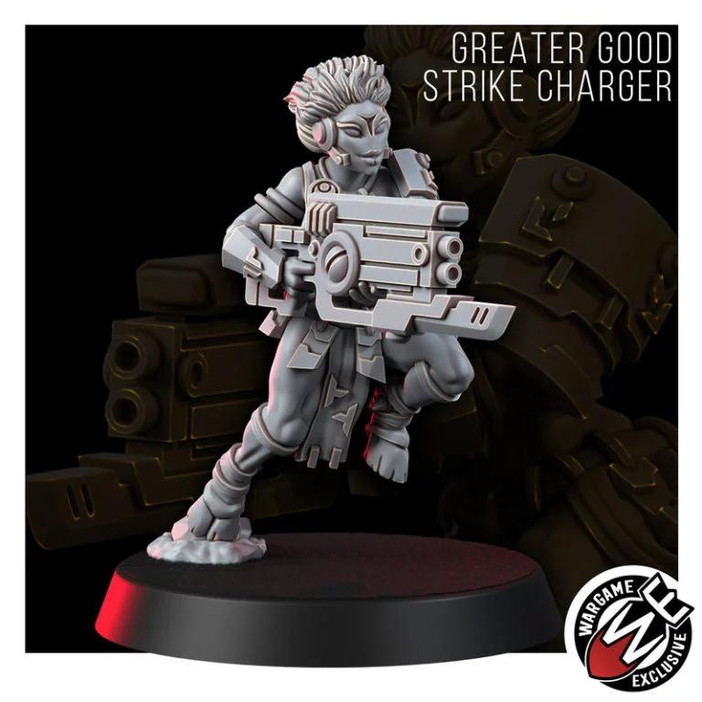 战争游戏独家 - 更高境界突击者 - 3D打印模型|Wargame Exclusive – Greater Good Strike Charger – 3D Print Model