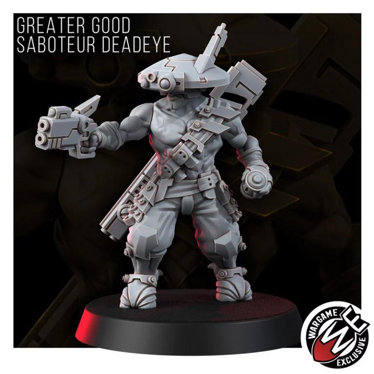 战争游戏独家——正义破坏者德雷德 3D打印模型|Wargame Exclusive – Greater Good Saboteur Deadeye – 3D Print Model