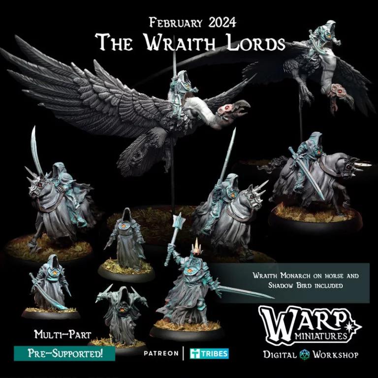 Warp Miniatures 3D打印模型：《幽影领主》|Warp Miniatures – The Wraith Lords – 3D Print Model