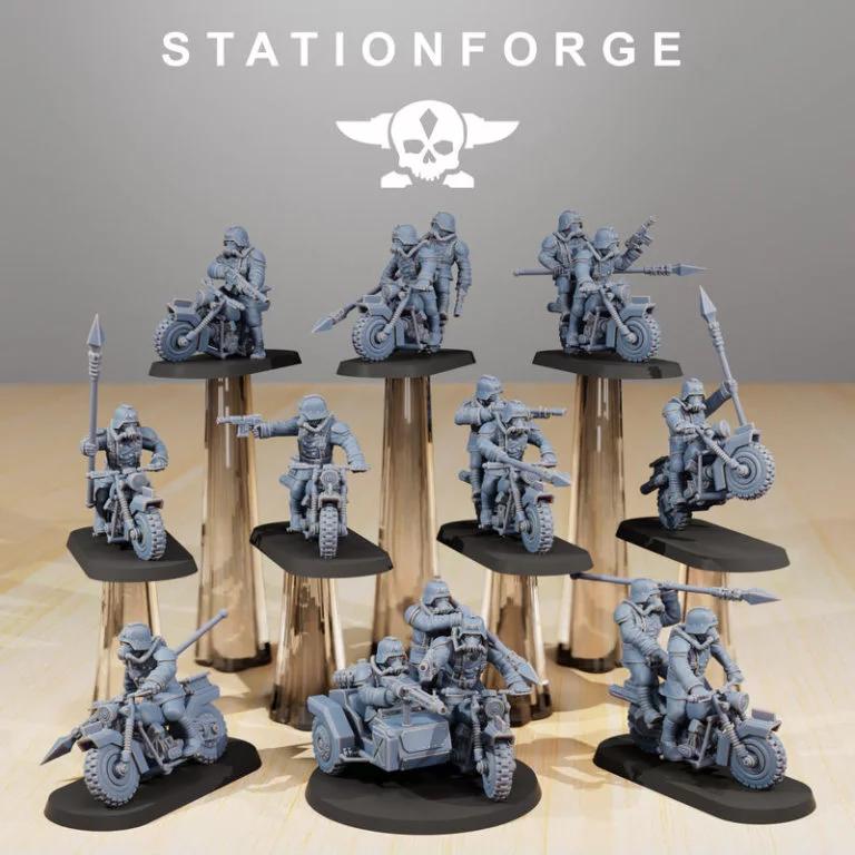 GrimGuard死亡摩托3D打印模型|GrimGuard – Death Bikers – 3D Print Model