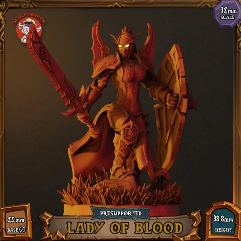 血色女王 3D打印模型|Lady of Blood – 3D Print Model