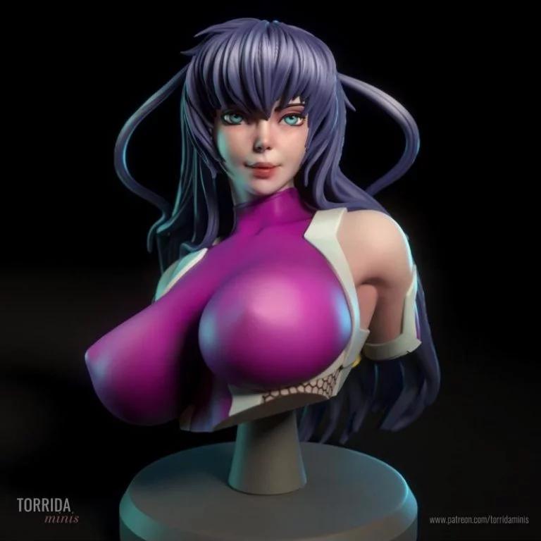 伊川明日 3D打印模型|Torrida Minis – Igawa Asagi Bust – 3D Print Model STL
