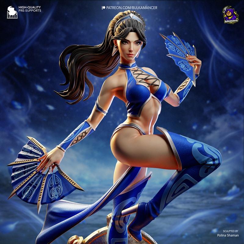 3D打印模型：《真人快打》凯塔娜角色雕塑|Bulkamancer Sculpts – Kitana (Mortal Kombat) – 3D Print Model STL