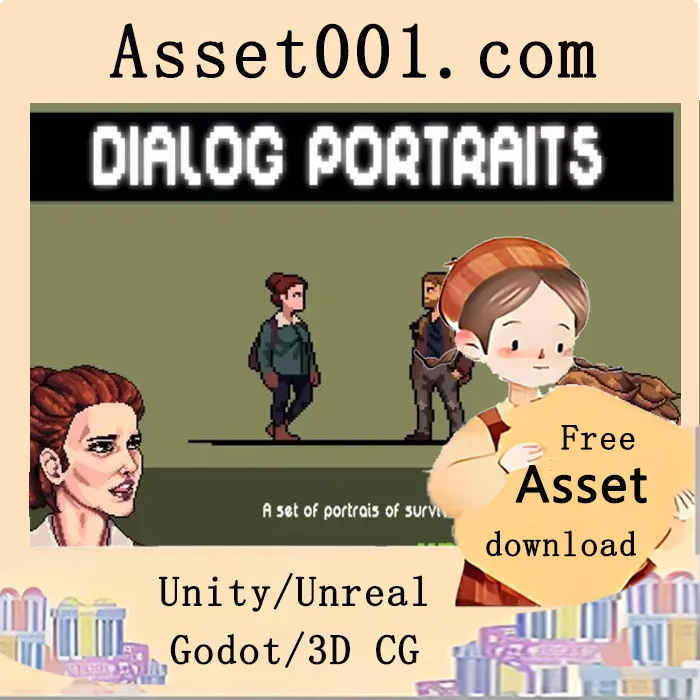 Survivalist Dialog Portrait Pixel Asset Pack