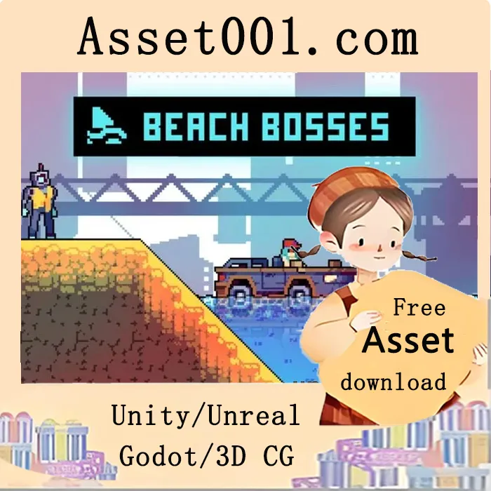 Cyberpunk Bosses Sprites Pixel Pack for Beach Location